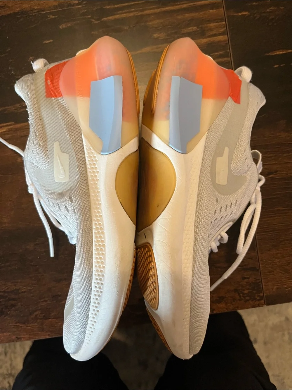 Nike Women's White Sneakers with Beige Accents